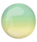 Ombré Green & Yellow Sphere Orbz Foil Balloon