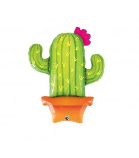 Flower Cactus in Pot Foil Balloon