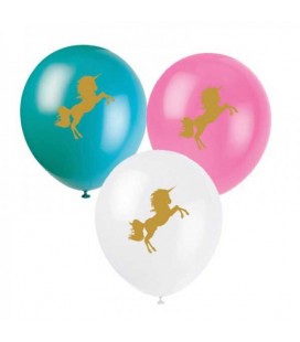 8 Einhorn Luftballons