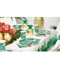 Grandes Assiettes Feuilles Tropicales