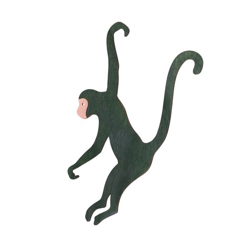 1 Singe à Suspendre Bois Vert