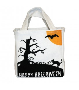 Happy Halloween Leinentasche