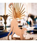 1 Gold Wooden Hanging Monkey