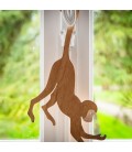 1 Gold Wooden Hanging Monkey