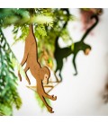 1 Gold Wooden Hanging Monkey