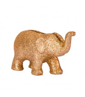 4 Marque-Place Eléphant Paillettes Dorées