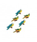 6 Decorative Parrots