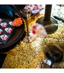 Chemin de Table Paillettes Or