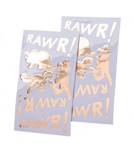 Gold Dinosaurs Stickers