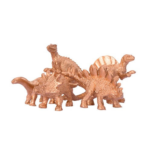 5 Dinosaures Décoratifs Dorés