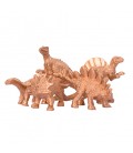 5 Gold Dinosaur Decorations