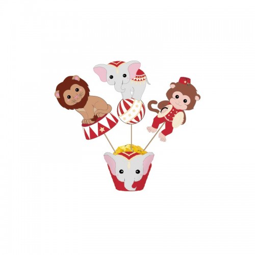 Vintage Circus Cake Toppers