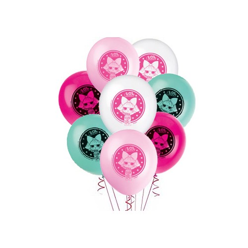 8 Ballons Poupées LOL Surprise!