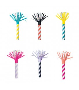 8 Striped Blowouts with Tassels