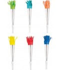 6 Trompettes Argentées avec Franges