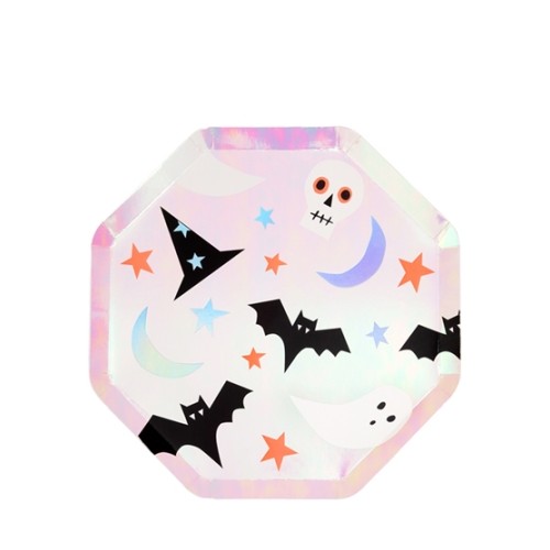 8 Funky Halloween Dessert Plates