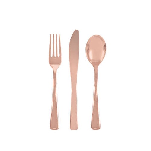 18 Rose Gold Besteckteile Metallic