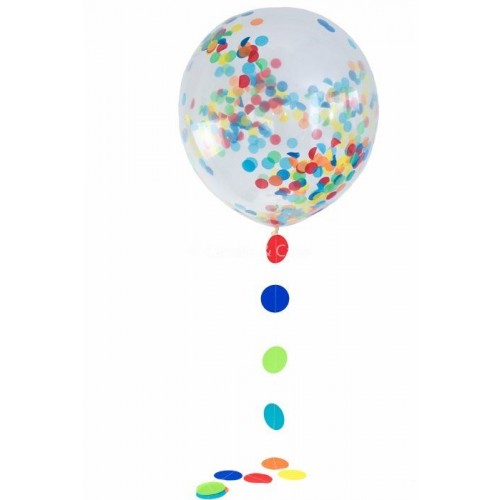 Ballon Géant Confettis avec Tassels