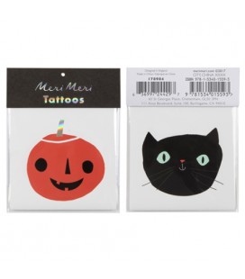 Tatouages Chat & Citrouille