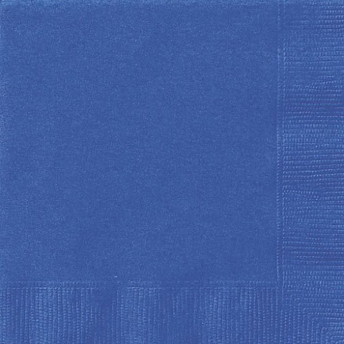 20 Grandes Serviettes Bleu Royal
