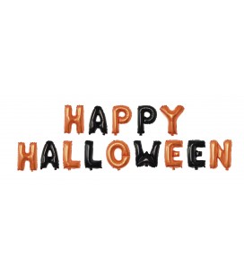 Happy Halloween Folienballons orange & schwarz