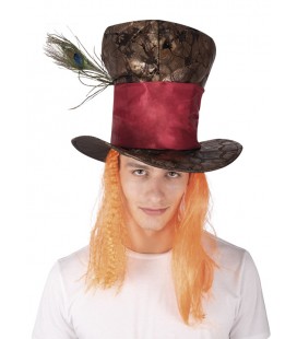 Mad Hatter Hat with hair for Adult