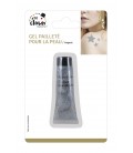 Gel pailleté pour la peau - argent