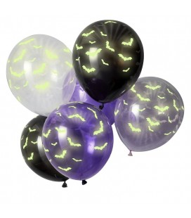 6 Halloween Light Up Balloons