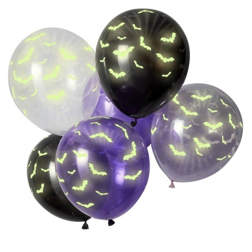 6 Halloween Light Up Balloons