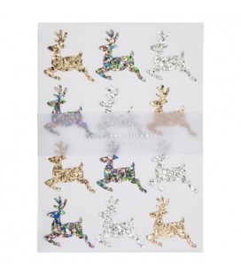 Glittering Reindeer Stickers