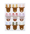 Cute Colorful Reindeer Glitter Stickers