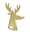 8 Large Golden Reindeer Plates