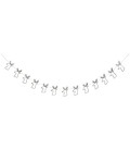 Reindeer garland with silver glitter