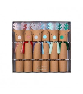 Set of 6 little Reindeer Crackers
