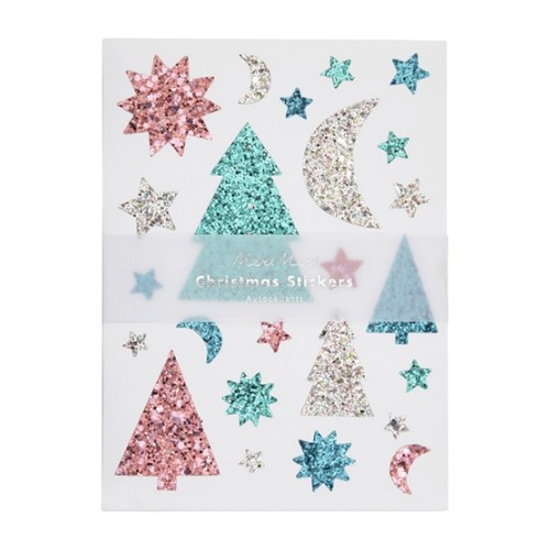 Autocollants Icônes de Noël pailletées