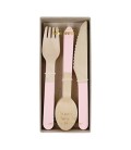 24 Wooden Cutlery Pink Meri Meri
