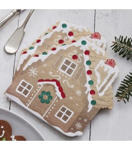 Gingerbread House shaped Napkins