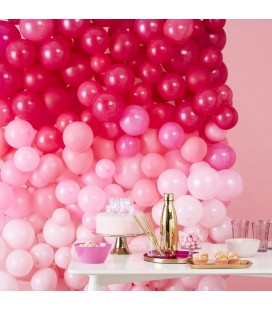 Kit Décoration Murale Ballons Rose Ombré
