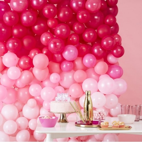 Ombre Pink Balloon Wall Decoration Kit