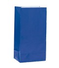 12 Royal Blue Paper Party Bags