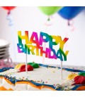 Cake Topper Happy Birthday Rainbow