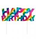 Cake Topper Happy Birthday Rainbow