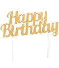Cake Topper Happy Birthday Doré