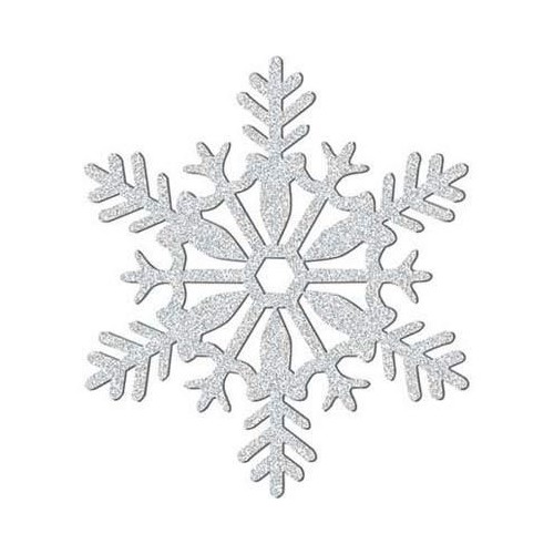 Glitter Silver Snowflake Hanging Decoration Decoration 28cm