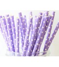25 Pailles Papier Lavande 