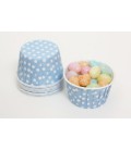 25 Light Blue Polka Dots Candy Cups