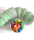 25 Green Polka Dots Candy Cups