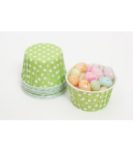 25 Mint Polka Dots Candy Cups