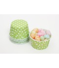 25 Candy Cups Vert Menthe à Pois