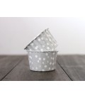 25 Grey Polka Dots Candy Cups